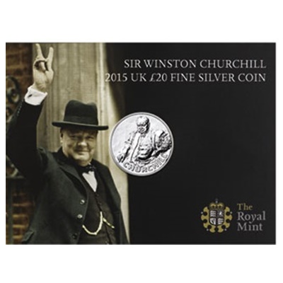 2015 UK £20 Fine Silver Coin - Sir Winston Churchill